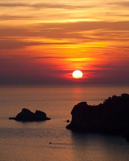 Sunset on Corfu island, Greece