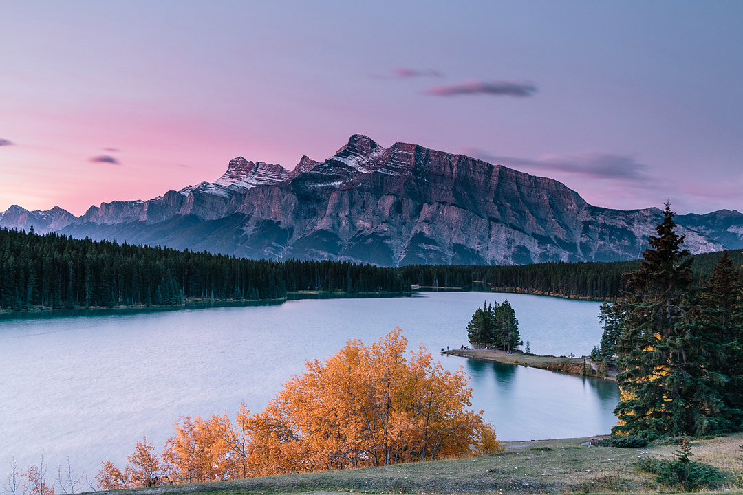 Two Jack Lake Sunrise, Banff NP, Canada