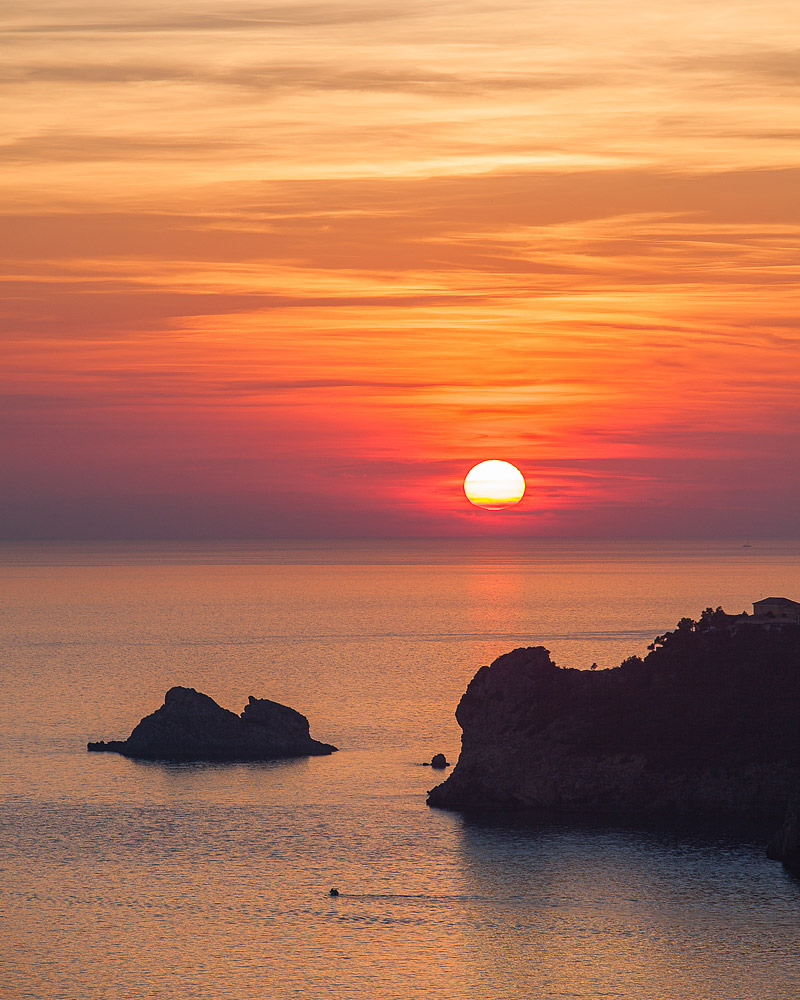 Corfu island sunset greece