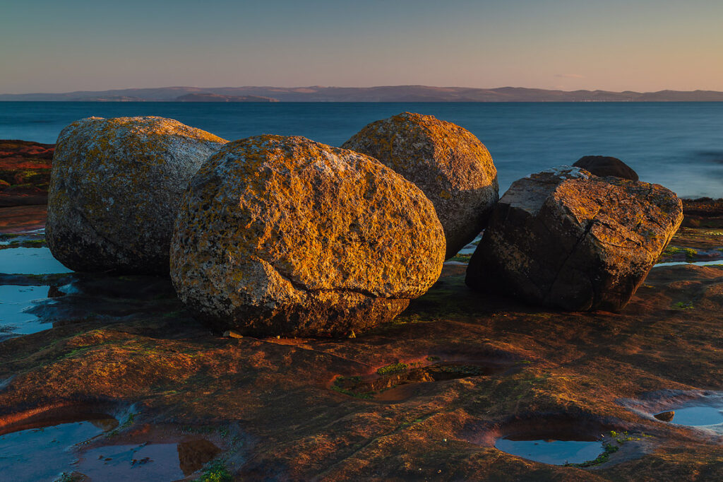 Erratic boulders, corrie village, isle of arran, scotland