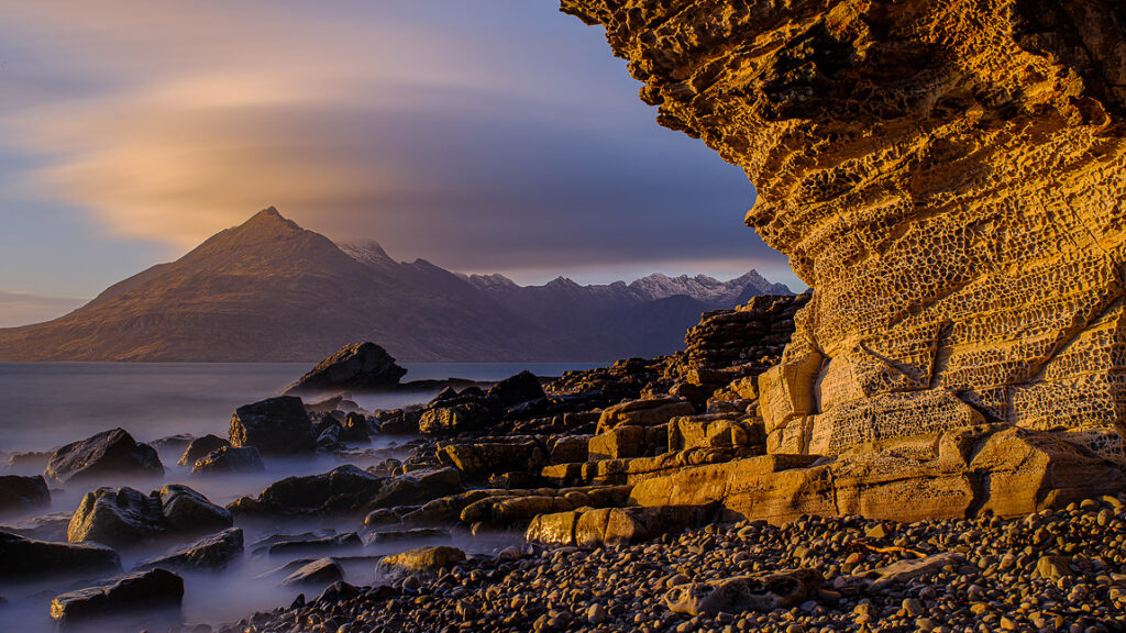Honeycomb rock of elgol, isle of skye, scotland