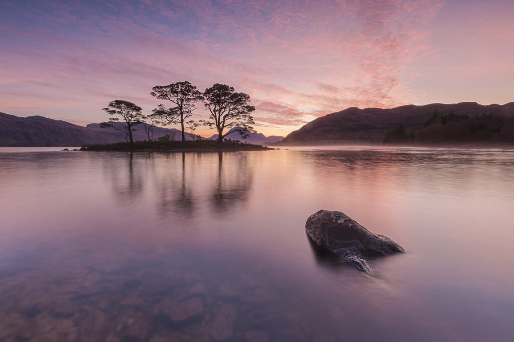 Slattadale sunrise, loch maree, wester ross, scotland
